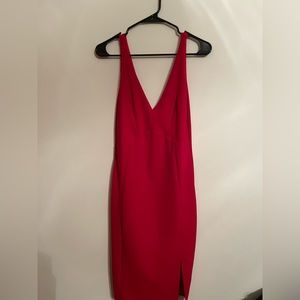 Lulu’s Red Sleeveless Bodycon Mini Dress, Medium